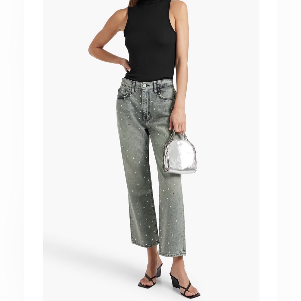 Frame Denim Gray Straight Leg Jeans